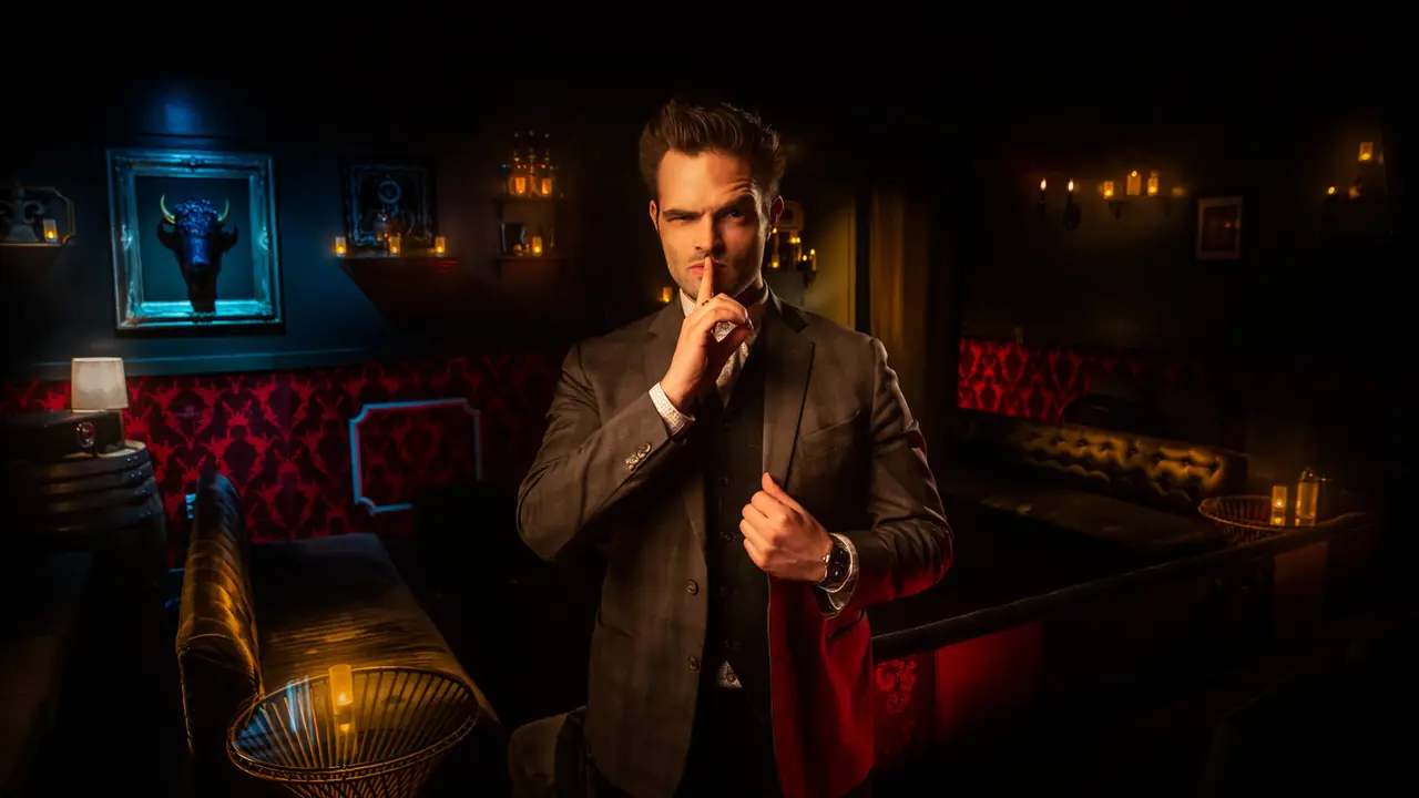 Kent Axell inside 1923 Prohibition Bar, the Mandalay Bay speakeasy where Ghost Stories is performed